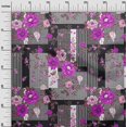 thumbnail image 3 of oneOone Polyester Spandex Fuschia Pink Fabric Asian Floral With Geometrical Texture Sewing Craft Projects Fabric Prints By Yard 56 Inch Wide, 3 of 4