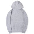 thumbnail image 2 of Daeful Ladies Hoodies Drawstring Hooded Tops Fall Pocket Soft Sweatshirt Light Gray M, 2 of 3
