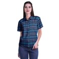 thumbnail image 1 of Moomaya Chemise à Manches Mi-Longues Imprimée pour Femmes, Col Boutonné, Haut Décontracté, 1 of 5