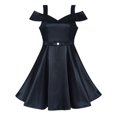 thumbnail image 1 of Girls Dress Black Off Shoulder Flare Party 6 Years, 1 of 6