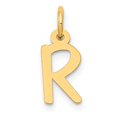 thumbnail image 1 of Diamond2Deal 14K Pendentif Initiale Lettre R en Or Jaune Petit Bloc Incliné pour Femmes, 1 of 5