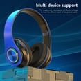 thumbnail image 4 of 2024 Headphones with Led Light Noise Reduction 5.3 Headphones Over Ear Deep Bass, HiFi Sound Comfortable Protein Earpads, 7 Hours of Working Time for Travel Work, 4 of 8
