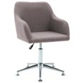 thumbnail image 1 of vidaXL Swivel Dining Chair Taupe Fabric, 1 of 5
