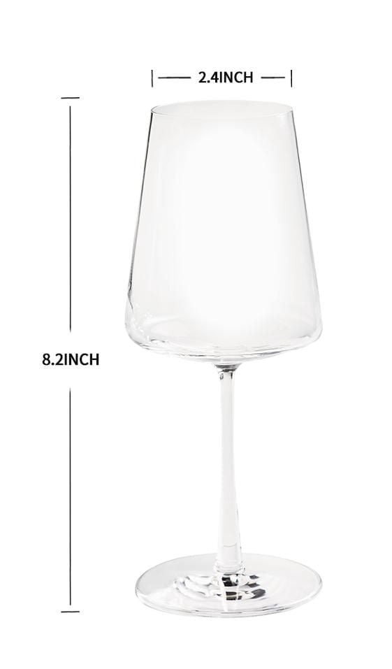 Verre clair évasé de vin blanc avec tige, 4 paquets