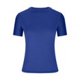 thumbnail image 4 of QIPOPIQ T-Shirts Basiques pour Femmes Col Rond Manches Courtes Courts Hauts Mignons d'Été T-Shirts Ajustés Vêtements Y2k Liquidation 2025, 4 of 6