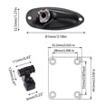 thumbnail image 3 of Guitar String Tree Retainer Set Electric Guitar Hardware Metal Guitar Roller String Tree String Retainer + Neck Plate + Loaded Jack Socket Plate with Mounting Screws Replacement Accessories, 3 of 7