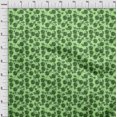 thumbnail image 4 of oneOone Polyester Spandex Mint Green Fabric Leaves & Clover Sewing Material Print Fabric By The Yard 56 Inch Wide, 4 of 5