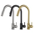 thumbnail image 4 of CAROOTU Touching Kitchen Faucet with Pull Down Sprayer Single Handle Stainless Steel for Home Sink, 4 of 7
