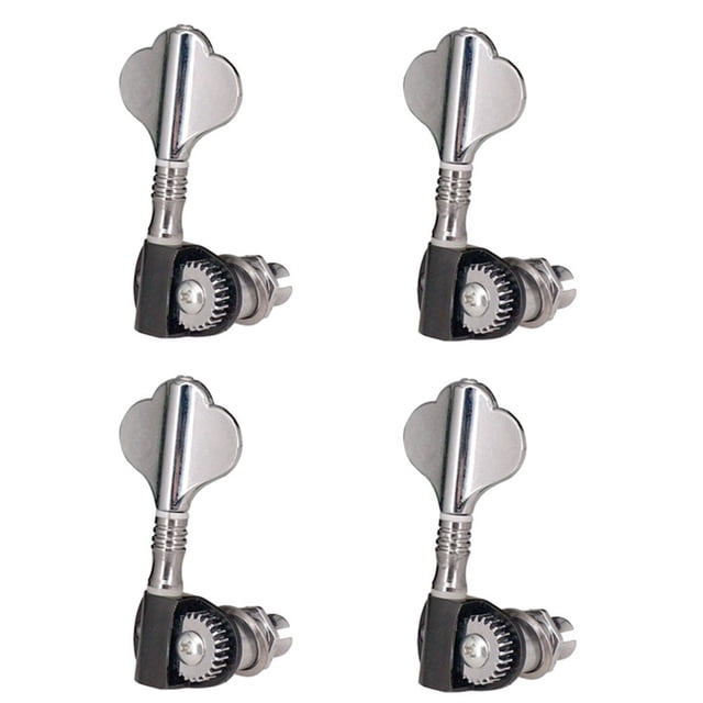 A Set Of 4PCS Chrome Bass Tuning Pegs Machine Heads Tuners For Bass Guitar Parts