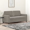 thumbnail image 1 of vidaXL Adult 2-Seater Sofa Light Grey 140 cm Velvet, 1 of 5