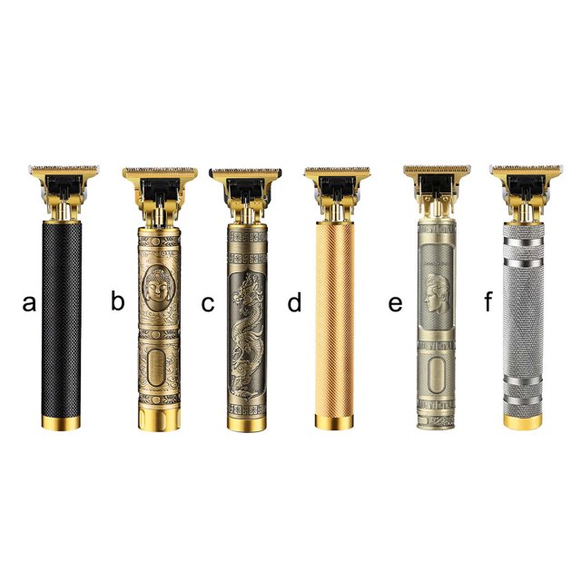 VONKY Coupe-Cheveux Rechargeable Machine à Raser Barbe Sans Fil Outil de Coiffure en Métal, Type 6 Siège d'Or
