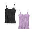thumbnail image 3 of Timegard Camisoles 2 Pcs pour Femmes avec Soutien-Gorge Intégré Grande Taille Col Rond Respirantes Confortables Extensibles, 3 of 3