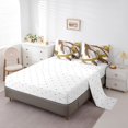 thumbnail image 3 of YST Gradient Abstract Vintage Bedding Comforter Set Ombre Graffiti Design, Grey Beige Brown, Queen Size (7 Count), 3 of 4