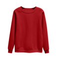 thumbnail image 2 of cllios Chandails Grande Taille pour Femmes Basiques à Manches Longues à Col Rond Chandails Molletonnés Couleur Unie Chandail 2024 Hauts Classiques Vêtements d'Automne Hiver, 2 of 5