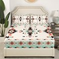 thumbnail image 3 of Erosebridal Hippie Aztec Sheet Set Twin, Mandala Boho Bedding Sets Twin Size, Tribal Geometry Decor 3pcs, 3 of 7