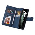 thumbnail image 5 of Case for iPhone 11 Pro Max Cover Zipper Pocket Wallet Case Magnetic Protective - Blue, 5 of 5