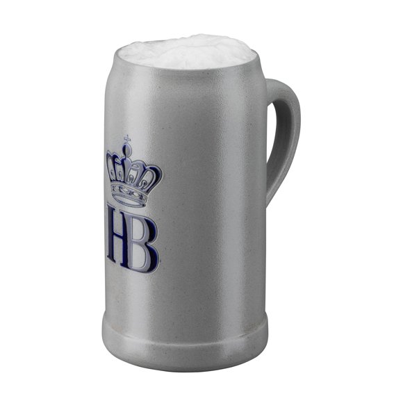 German Beer Mug Munich Hofbräuhaus München HB mug saltglazed 1 liter King Werk KI 1000065
