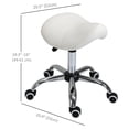 thumbnail image 3 of HOMCOM Height Adjustable Hydraulic Rolling Salon Stool Swivel Saddle Chair, 3 of 10
