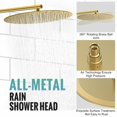 thumbnail image 3 of SR SUN RISE Shower Faucet - 16 Inch Multifunctional High Pressure Shower Head System with Handheld Shower Head Fixtures - Valve Included - Brushed Gold, 3 of 5