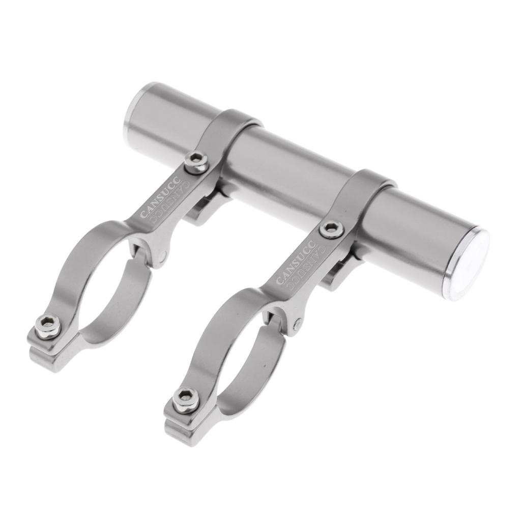 Space Saver Handlebar Extender Bike Flashlight Holder Cycling Light Holder - Gray