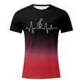 thumbnail image 1 of LUOGENLI T-shirts pour Homme pour Hommes T-Shirt à Imprimé Numérique Col Rond Manches Courtes T-Shirt T-shirts pour Hommes T-shirts Graphiques T-shirts Amusants pour Adultes T-shirts de la Saint-Patrick pour Hommes T-Shirt Graphique Drôle Vêtements d'Été Rouges TTG, 1 of 1