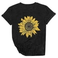 thumbnail image 2 of Jsaierl T-Shirts Tournesol pour Femmes Mignons Drôles T-Shirts Graphiques Adolescentes Inspirant Col Rond Hauts Décontractés Manches Courtes Blouses de Vacances, 2 of 9