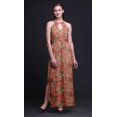 thumbnail image 2 of Bimba Robe Longue de Soirée à Col Rond Imprimée avec Fentes Latérales pour Femmes - Très Grande Taille, 2 of 6