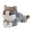 Grey, variant on Liyamei Weighted Cat Stuffed Animal Realistic Stuffed Cat Toy Throw Pillow Gray Weighted Stuffed Animals For Kids And Adults