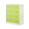thumbnail image 3 of Ameriwood Home Mya Park Wide Dresser with 3 Fabric Bins, White w/ Green Bins, 3 of 8