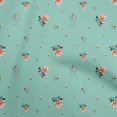 thumbnail image 1 of oneOone Silk Tabby Turquoise Blue Fabric Floral Craft Projects Decor Fabric Printed By The Yard 42 Inch Wide, 1 of 4