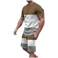 thumbnail image 2 of Weiqiqre Men's 2 Piece Outfits Short Sets Short Sleeve T Shirt and Track Shorts Set, 2 of 7