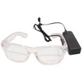 thumbnail image 1 of Yeacher LED Glasses 10 Colors Optional Light Up El Wire Neon Rave Glasses Twinkle Glowing, 1 of 6