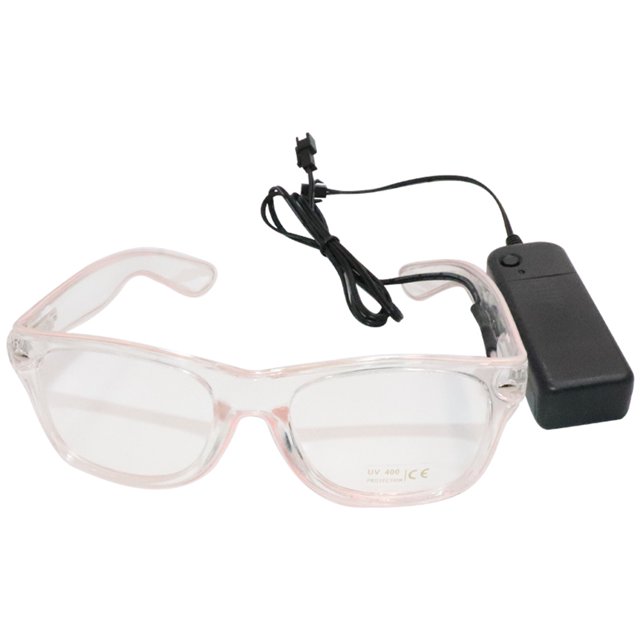 Yeacher LED Glasses 10 Colors Optional Light Up El Wire Neon Rave Glasses Twinkle Glowing