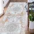 thumbnail image 4 of Rugking Area Rug 2x5 Taupe Runner Rug Hallway Rug Vintage Distressed Rug Kitchen Indoor Foldable Traditional Non Slip Carpet Bathroom Bedroom Living Room, 4 of 6