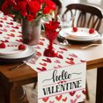 thumbnail image 1 of Boovnll Valentines Day Table Runner, 13x91" Valentine's Day Printing Table Runner, Valentines Table Runner for Holiday Kitchen Dining Table, Party Decor, Valentines Day Decorations, 1 of 6