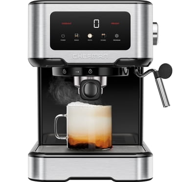 Chefman CraftBrew Espresso Machine w/ Steam Wand and Touch Controls – Stainless Steel