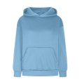 thumbnail image 4 of MeetoTime Women's Oversized Sweatshirt Fall Lightweight Long Sleeve Hoodie Fleece Pocket Pullover Tops, 4 of 6