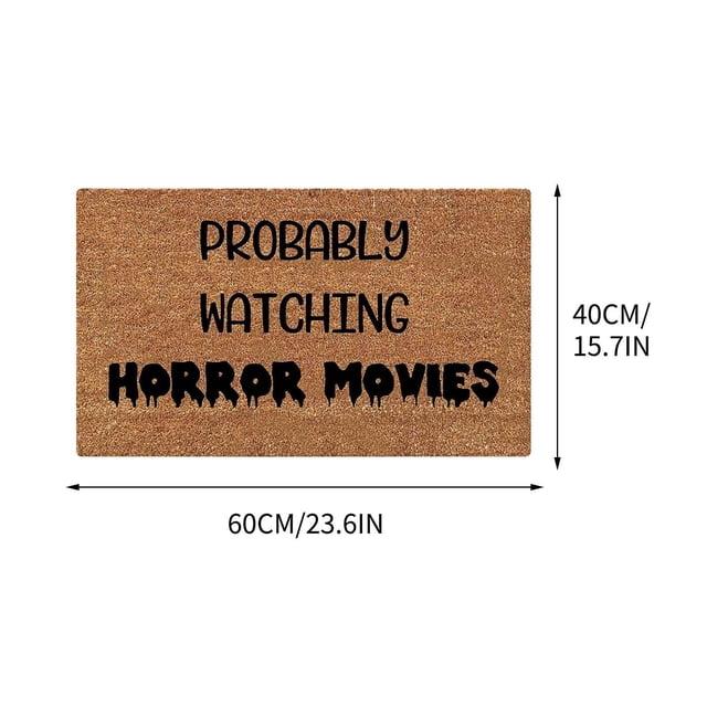 Halloween Door Mat Printed Carpet Non-Slip Entry Door Mat, Absorbent Bathroom Kitchen Entryway Mat with Halloween Theme,Machine Washable for Indoor and Outdoor Door Mats Outdoor