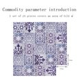 thumbnail image 3 of MAWCLOS Decals Peel And Stick Tile Sticker Backsplash Tiles 24 Pack Removable Wall Stickers PVC Floral Moroccan Waterproof DIY Style 4 3.94x3.94"/10x10cm, 3 of 8