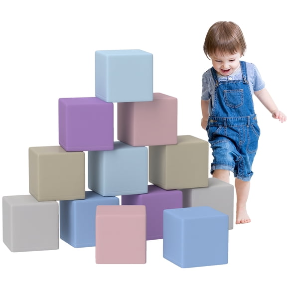 Soozier 12 Piece Foam Blocks Soft Play Equipment for Kids