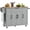Grey, variant on HOMCOM Kitchen Island on Wheels, Kitchen Cart with Solid Wood Top, Grey
