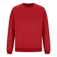 thumbnail image 3 of cfhntfmh Chandails Molletonnés pour Hommes Grande Taille Décontractés à Col Rond à Manches Longues Hauts Basiques Molleton Doux Chandails Molletonnés Unis, 3 of 6