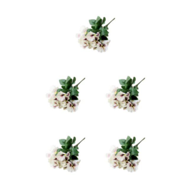 Decodeary Realistic Appearance Flower Decoration For Low Maintenance Garden Easy To Clean Cloth Decorations Fake Plants Flowers JH1237 5Set