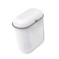 thumbnail image 1 of GROWTH TANK Hanging Bin with Lid, Waste Basket with Sliding Opening, Large Capacity (12 Liters), Kitchen Compost Bin, Waste Container for Bathroom white, 1 of 8