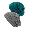 thumbnail image 1 of Tuque Tricotée pour Femmes (Lot de 2), Sarcelle/gris m Clair, 1 of 1