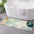 thumbnail image 4 of Bathroom Runner Rug Green Botanical Long Bath Mat Non-Slip Modern Boho Bath Rug Soft Velvet Machine Washable Floor Mats Aesthetic Design for Bathroom Tub Shower,17''''x47'''', 4 of 6