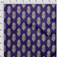 thumbnail image 3 of oneOone Cotton Cambric Fabric Leaves & Floral Block Printed Fabric 1 Yard 56 Inch Wide, 3 of 4
