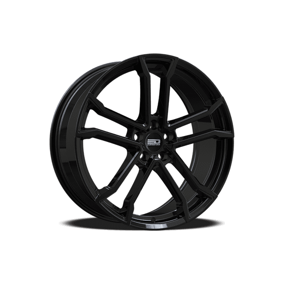 4 x jantes Euro Design Monaco en alliage Noir brillant de 17x7.5 pouces pour 2018 - 2026 Honda Accord