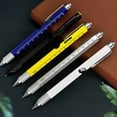 thumbnail image 3 of Musbetu Multitool Pen Multi-functional Pens with LED Light Flathead Phillips Screwdrivers Level Ruler Bottle Opener Stylus Cool Gadgets Gifts for Men Dad Grandpa Husband, 3 of 7