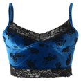 thumbnail image 3 of Camisole Moulante en Dentelle Velours pour Femmes à Fines Bretelles, 3 of 6
